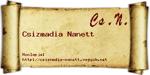 Csizmadia Nanett névjegykártya